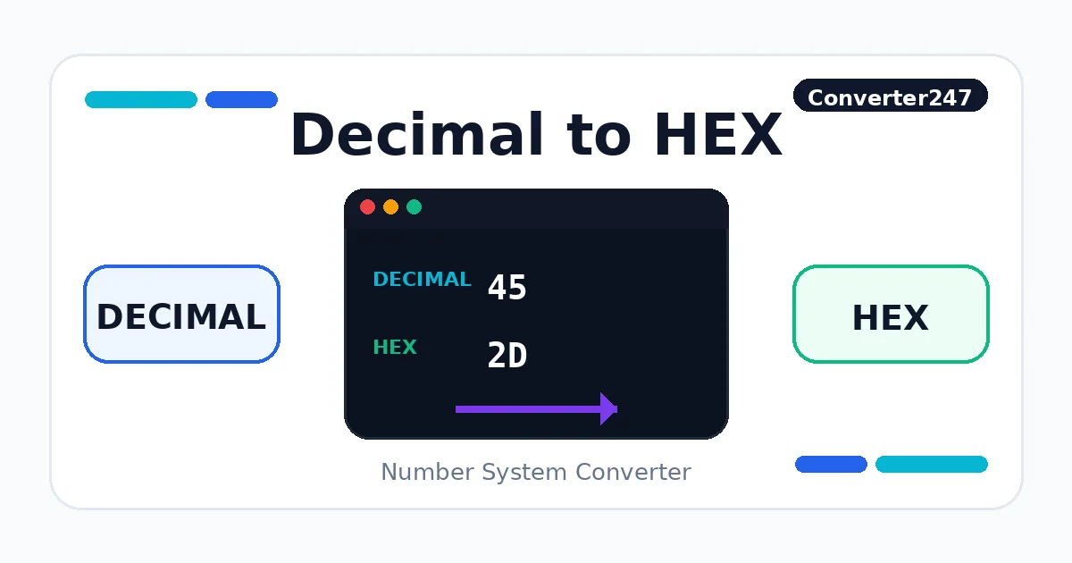 Decimal to HEX preview